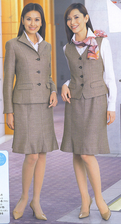 上班族女生制服-外套,背心,衬衫,裙子