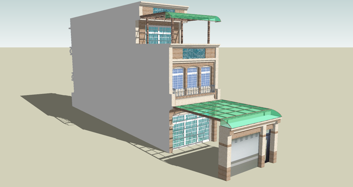 2d建筑制图 转3d立体图面