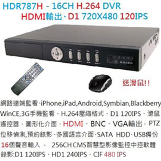 HDR787H 16路H.264 DVR