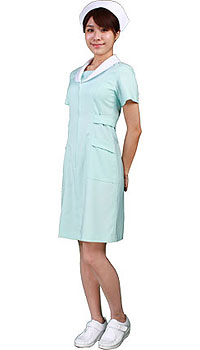 2510護士洋裝(水青色長袖)