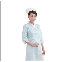 2511護士洋裝(水青色短袖)