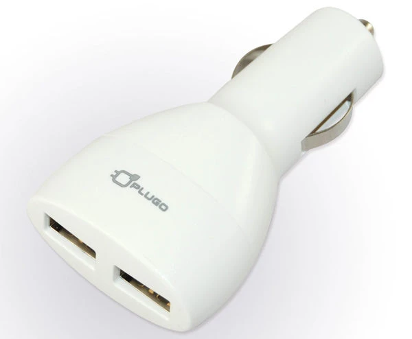 USB車用充電器(2A)-2孔(白)