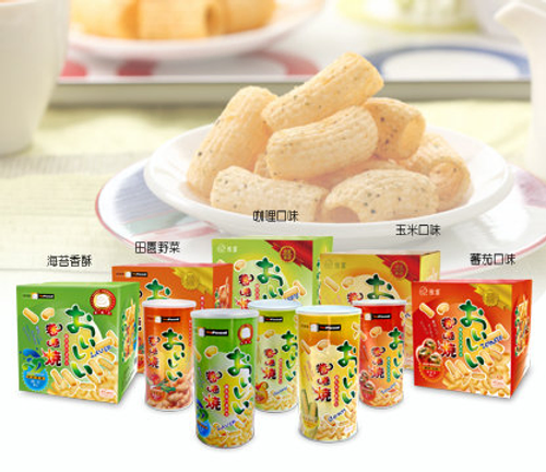 休閒食品多達數百種全館分為哈燒館海苔館饞風館海珍館等團購零售