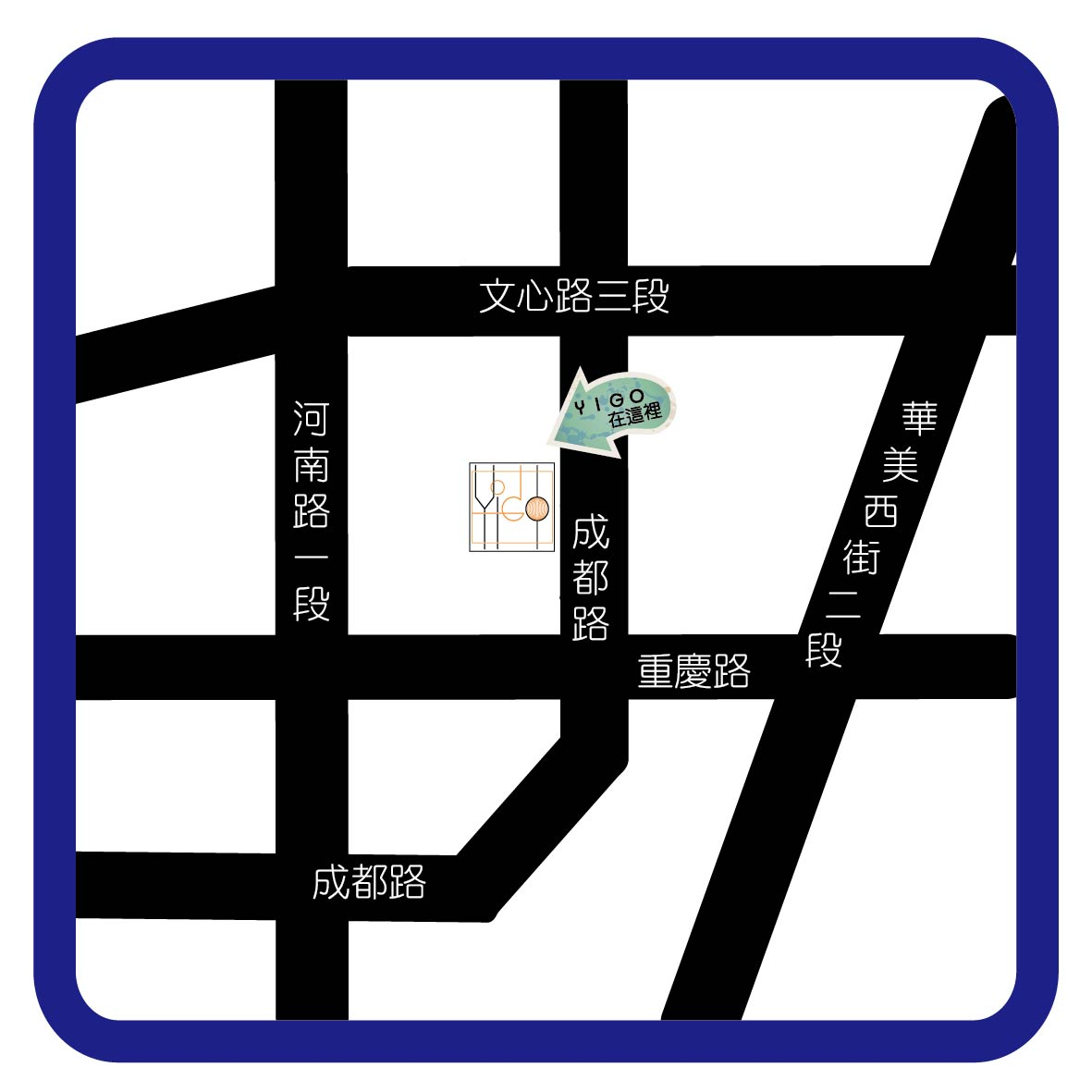提供您最完整的印刷服务名片地图地图立牌名片上的简易地图名片地图