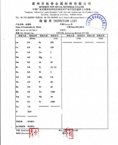 金属钪分析单