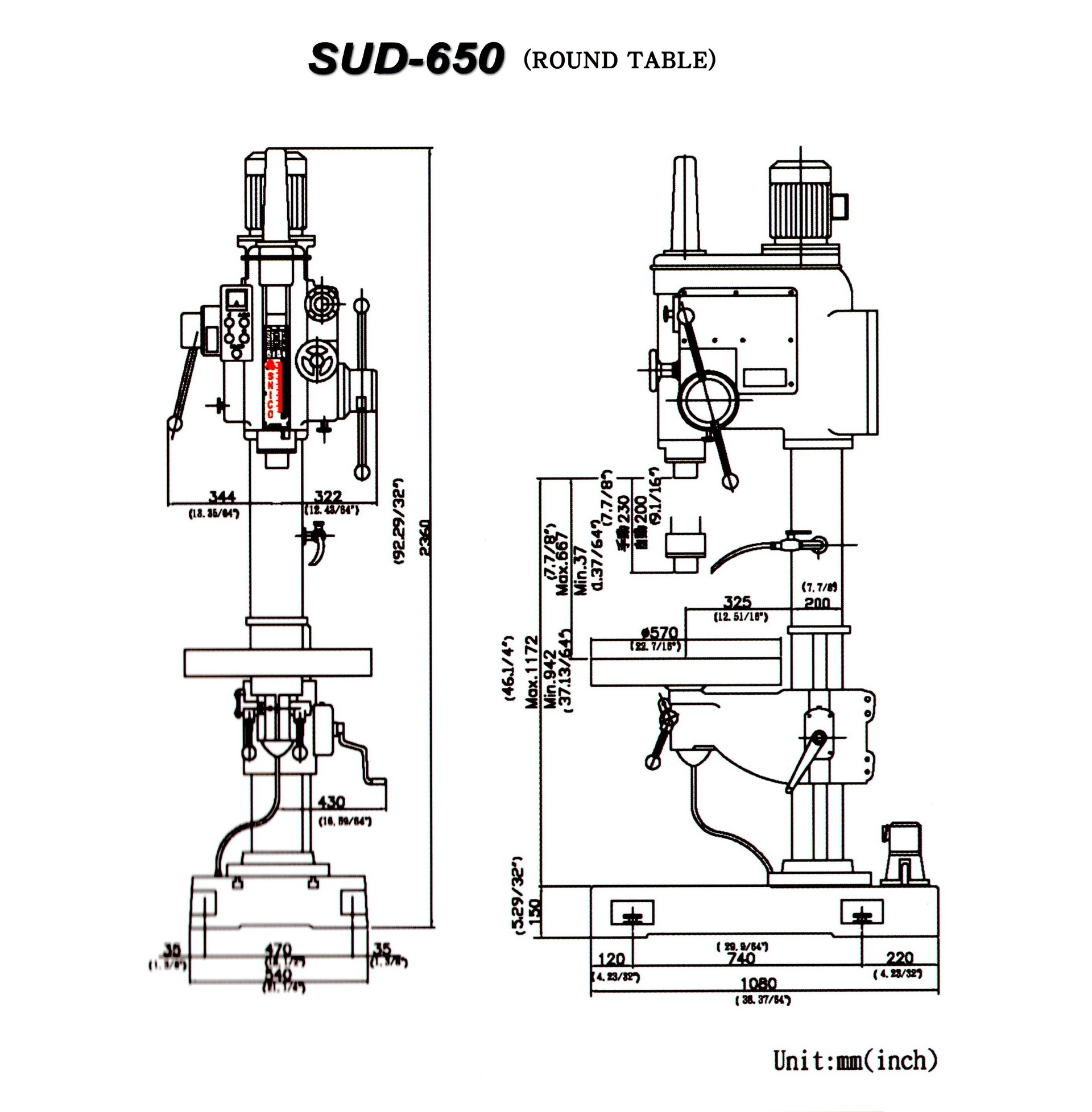 SUD-650 Drill Press(Ro