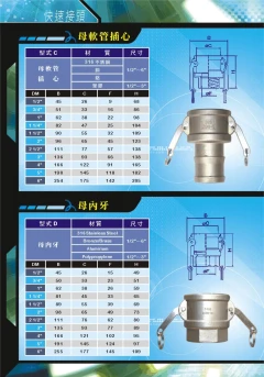 雙扣式快速接頭