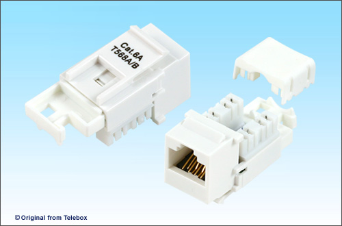 TA896AUC-XXX Cat.6A UTP Mini Keystone Jack (with cable holder)