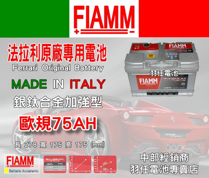 FIAMM 75AH 電池 04-22878998