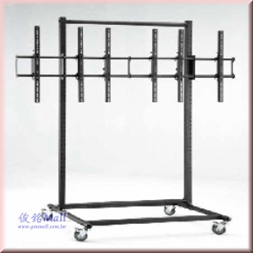 VWC4655-3-1P 移動式液晶3螢幕電視牆,適用46~55"移動電視架,適用展場廣告多螢幕運用方案
