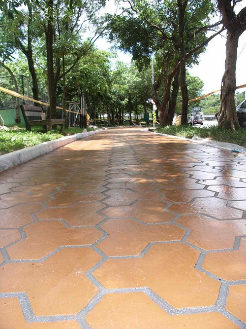 公園步道,人行道-紙模地坪