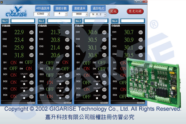 SD4000 多迴路熱電偶-電壓-電流信號隔離轉換