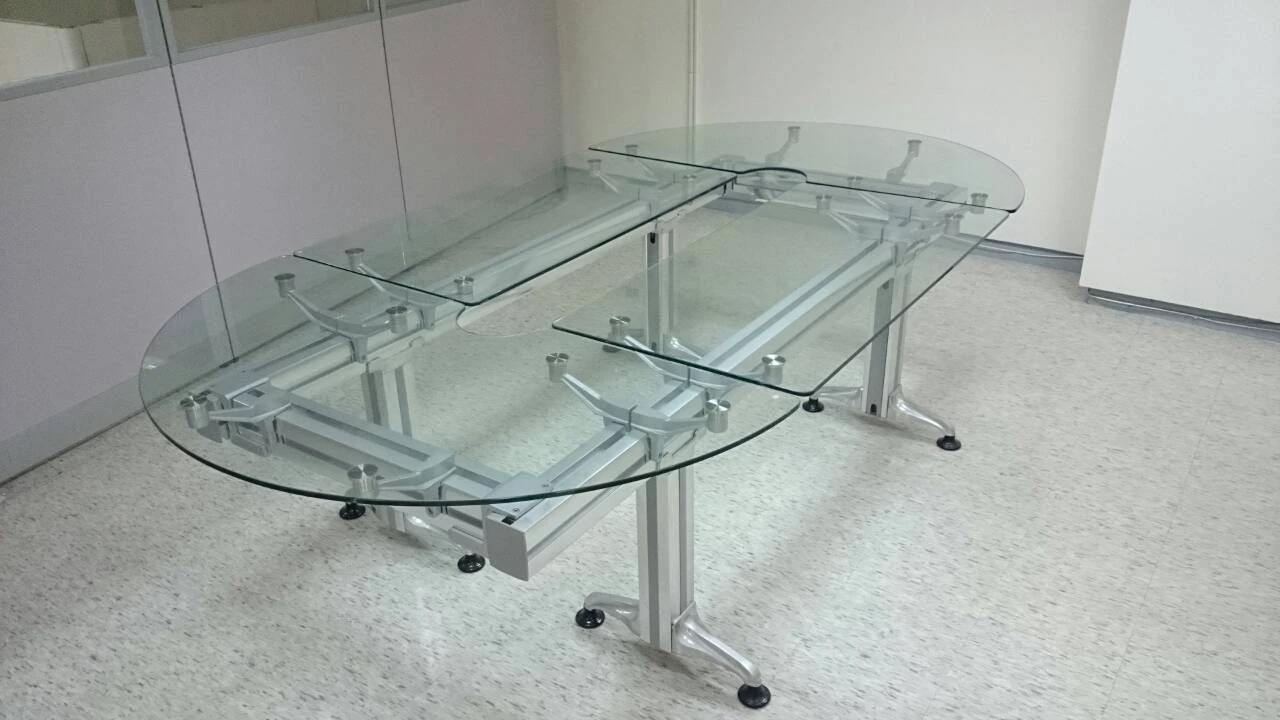 二手會議桌.十二人玻璃會議桌