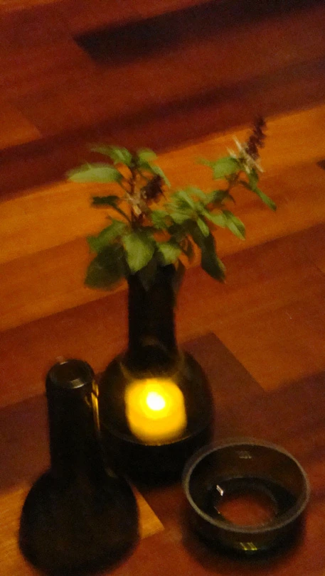 led蠟燭燈-環保酒瓶REC_001