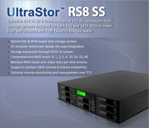 iSCSI 磁碟陣列RS8 SS