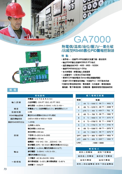 三相電纜温度傳送器/熱電偶轉換器/流量BTU温度水管量測器