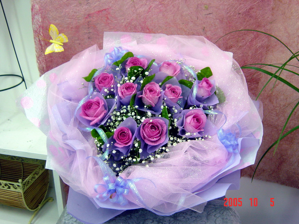 你是最愛-11朵紫玫瑰花束