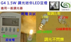實測耗電<1.5W;可調光