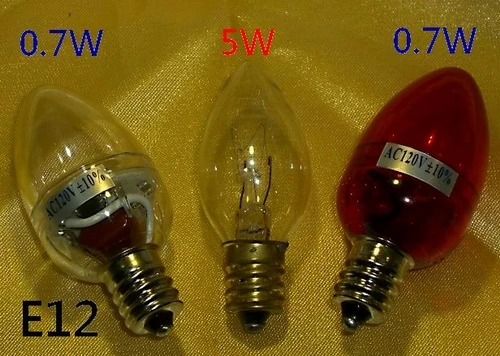 LED燈泡E12光明燈蠟燭燈0.7W省電超亮B1B