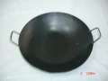 尺6雙耳泰山黑鐵皮鐵鍋