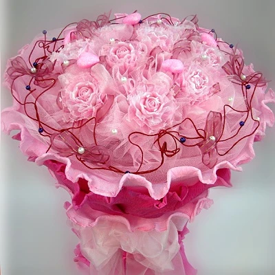精緻手工香皂玫瑰花束-粉色夢幻