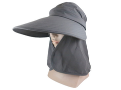 全面防護系列之(抗UV)防曬掀蓋式/大帽沿(16cm)遮陽帽 / 休閒帽/工作帽-鐵灰