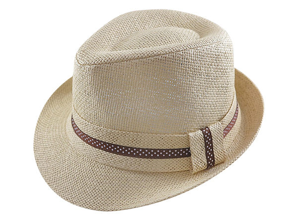 暑假夏天限定/ 男帽女帽 (流行咖啡點點摺景設計草帽)-紳士帽.爵士帽