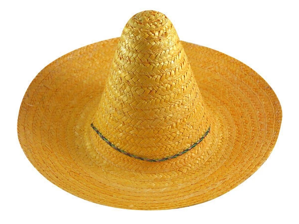 ( 黃色) 小墨西哥草帽(44cm) 遮大太陽