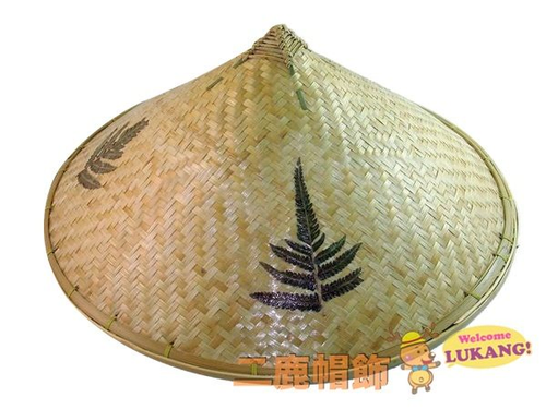 手工竹編日本斗笠(42cm) 防水型/耐用型特大斗笠/ 含羞草圖案☆拍廣告用