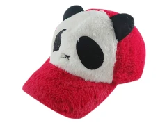 【聖誕節商品】今年最夯 / 秋冬新款 (55~58cm)圓仔貓熊絨布棒球帽