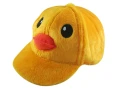黃色小鴨立體嘴巴-(50~54cm)絨毛球帽