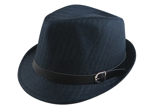 黑色皮帶.棉質紳士帽 -表演團體紳士帽-黑色/深藍