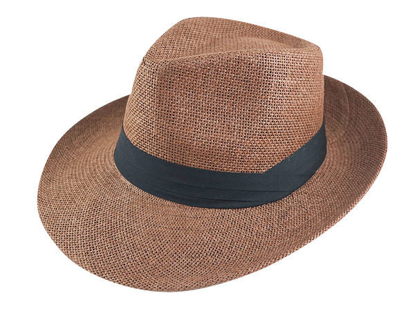 (黑色摺頸布 3.5cm)寬邊 .金城武紳士帽