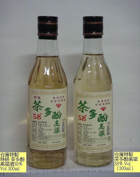 奇龍嚴選  台灣特製 茶多酚高粱酒58% Vol 38% Vol 300ml