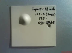 ALUCOAT 103皮膜後烤漆,打洞測試: