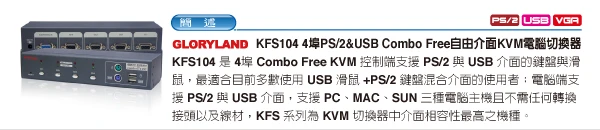 KFS104  PS-2 USB KVM
