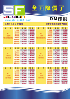 dm報價表~