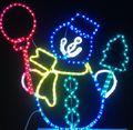 LED聖誕雪人拿聖誕樹+氣球造型燈 (有色管)