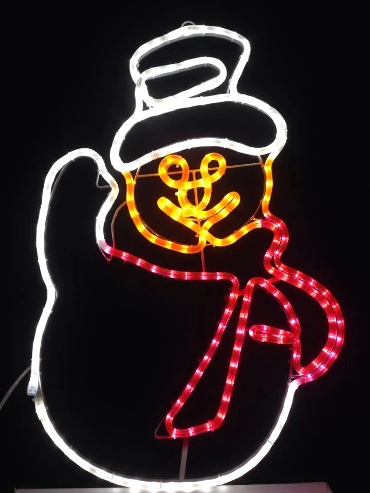 LED聖誕雪人造型燈 (有色管)