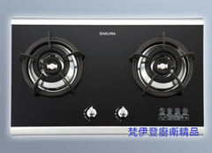 櫻花牌G-2720GB 玻璃檯面爐_ 新北市梵伊登廚衛設計_歐化廚具/空間室內設計/廚房衛浴精品/林內櫻花莊頭北喜特麗商品