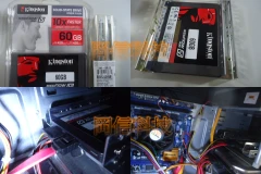 ASRock華擎N68-VS3 FX→原本Seagate希捷500GB SATA 3.5吋7200轉HDD硬碟→改為Kingston金士頓60GB SATA 2