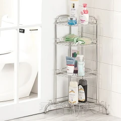 不鏽鋼浴室用品角落四層瓶罐架.收納架73cm*28cm*41cm