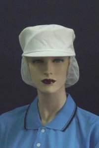 食品網帽、全罩式網帽、全罩式披肩網帽、藍白條網帽