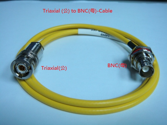 Triaxial(公) to BNC(母)