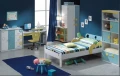 藍色小花單人房間組．3.5'標準單人床，收納．陪睡皆可！