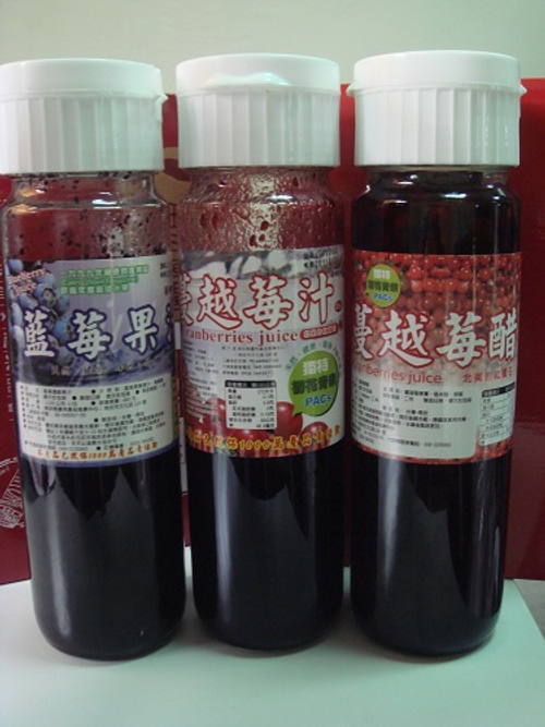 風味組合 藍莓汁、蔓越莓果汁、蔓越莓果醋