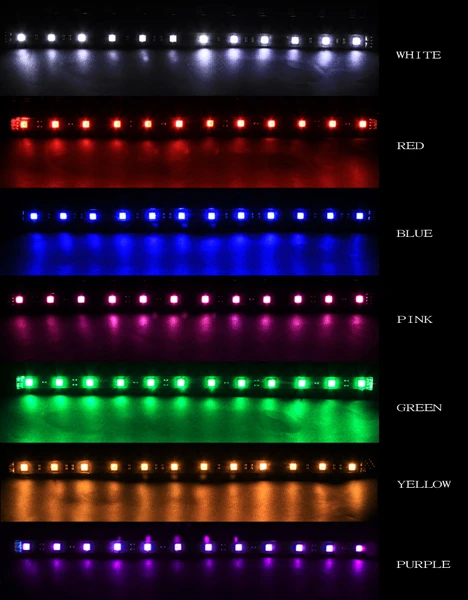 白,紅,藍,黃,綠,紫,粉紅,七彩 LED軟燈條