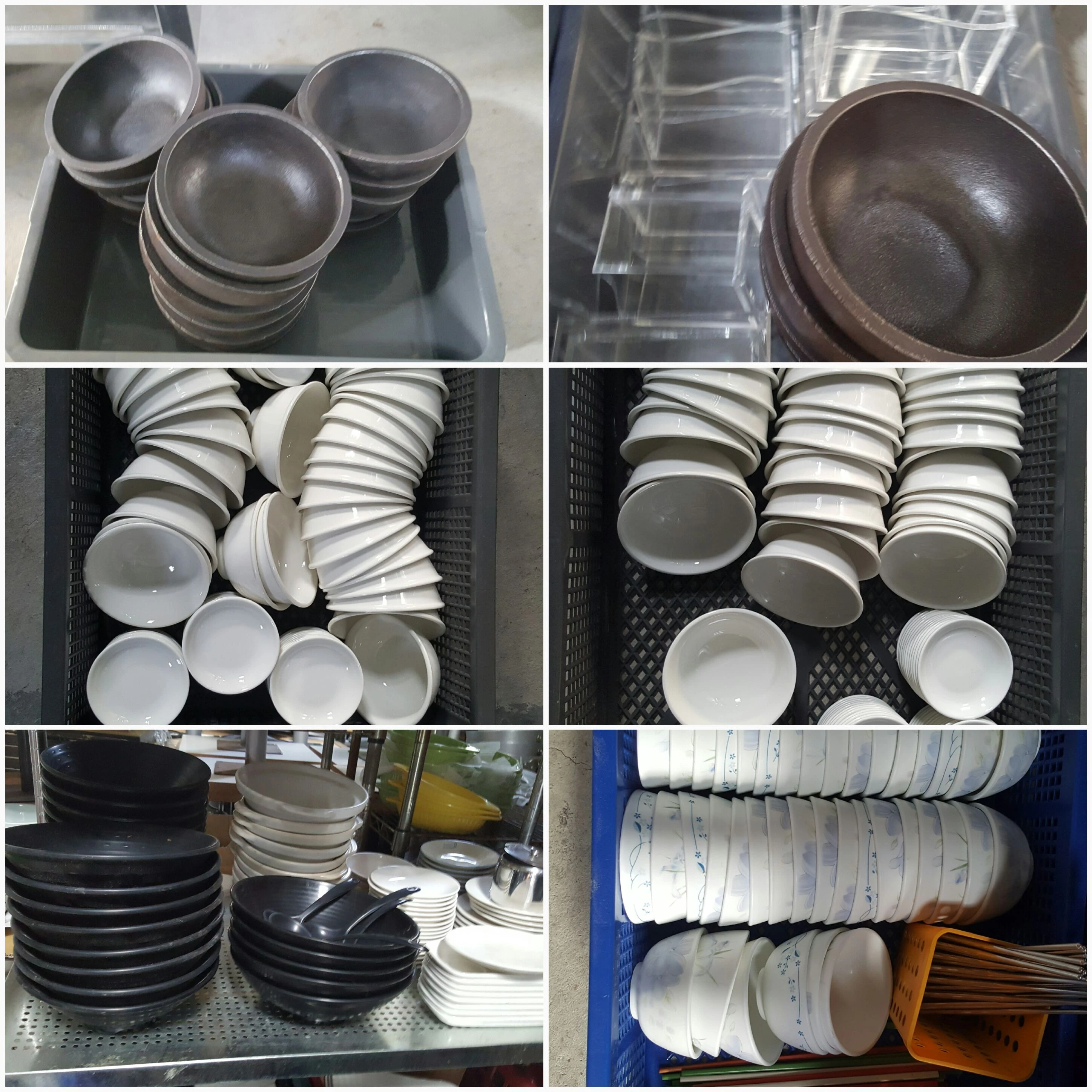回收各式餐廳用碗盤餐具、白鐵器具