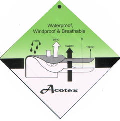 ACOTEX 高機能防水透濕材質認證吊牌