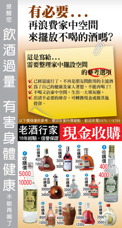老酒收購價格參考